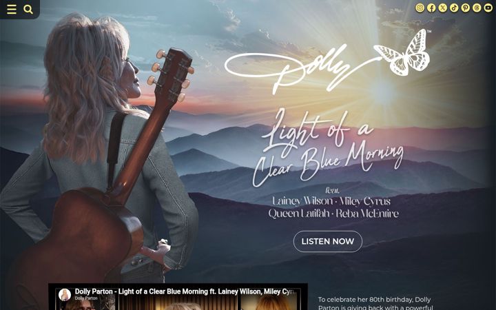 Screenshot of dollyparton.com