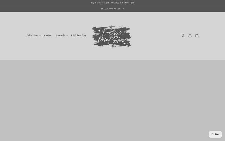 Screenshot of dollysprintshop.com