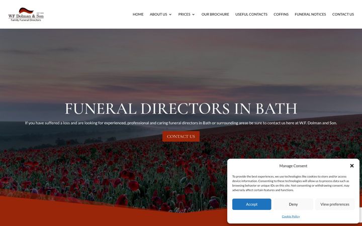 Screenshot of dolmansfuneraldirectors.org.uk