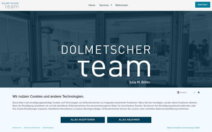 Ekraanipilt saidist dolmetscher-team.net