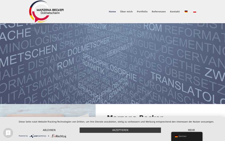 Screenshot of dolmetscherin-polnisch.de
