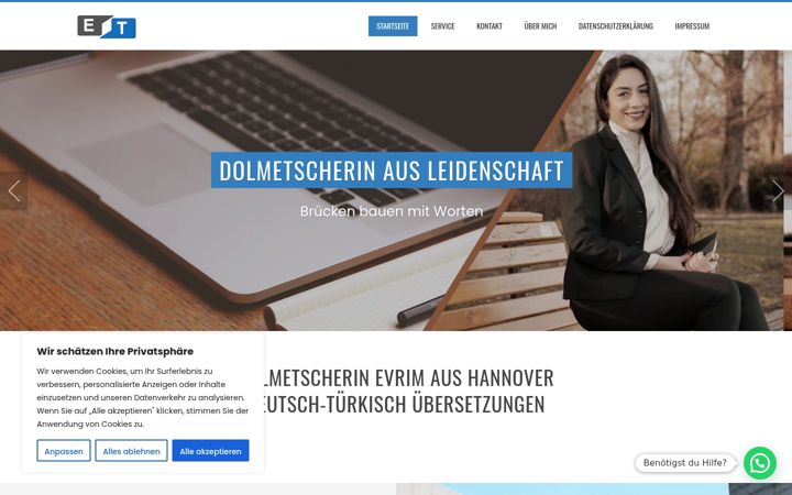 Screenshot of dolmetscherin-tekci.de