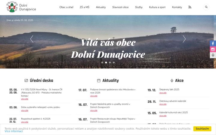 Képernyőkép: dolni-dunajovice.cz