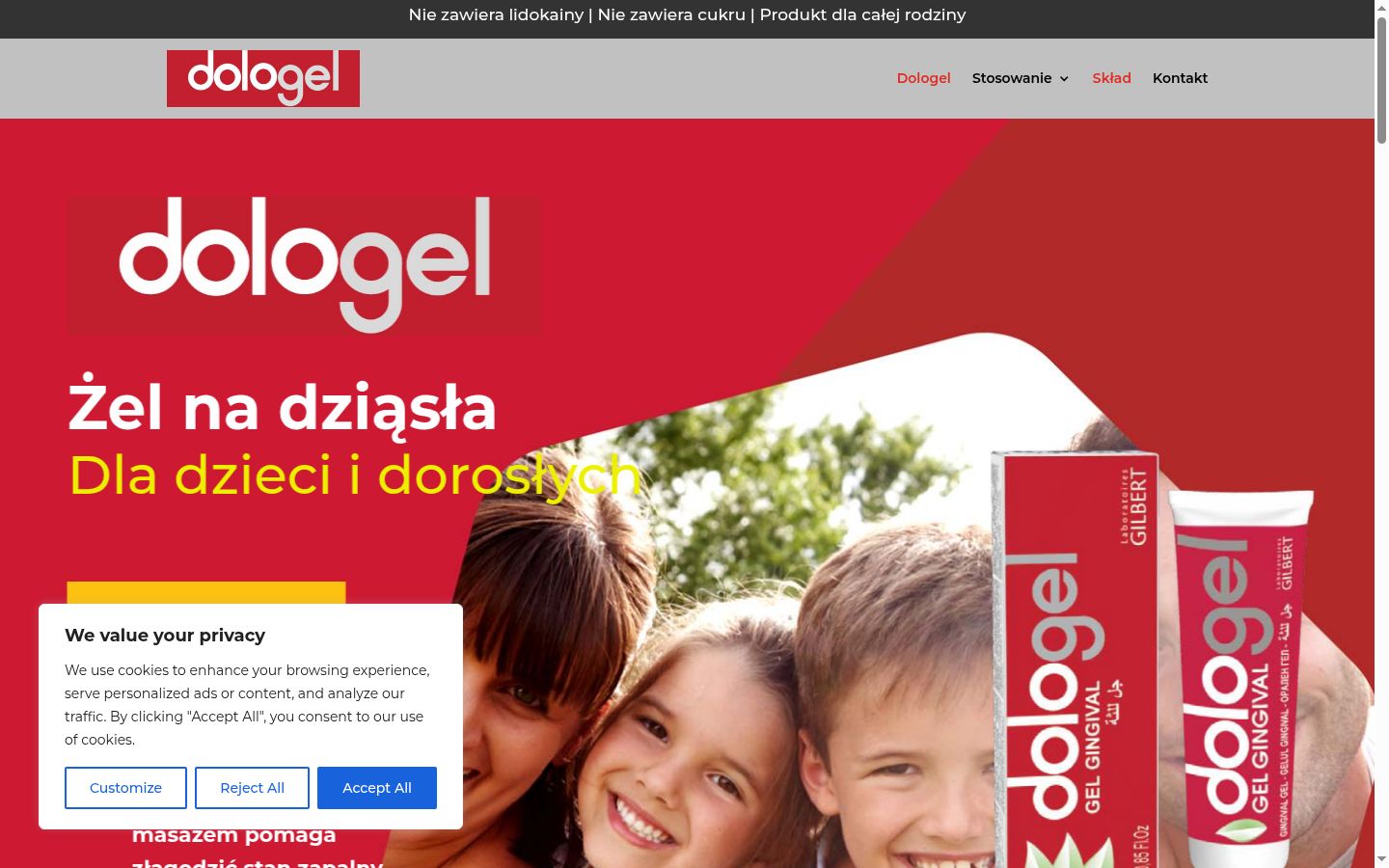 Snimka zaslona bannera za privolu prikazanog prije bilo kakve interakcije