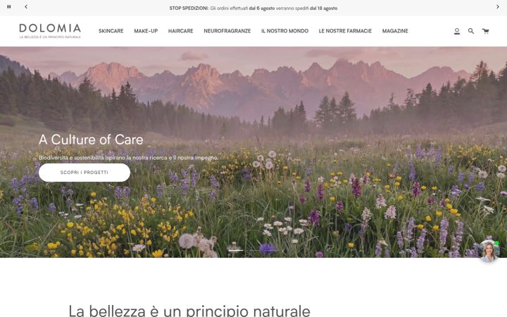 Screenshot ta' dolomia.it