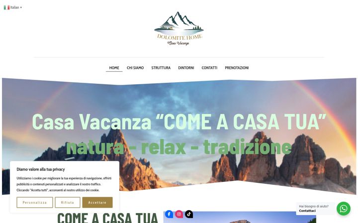 Screenshot ta' dolomitehome.it