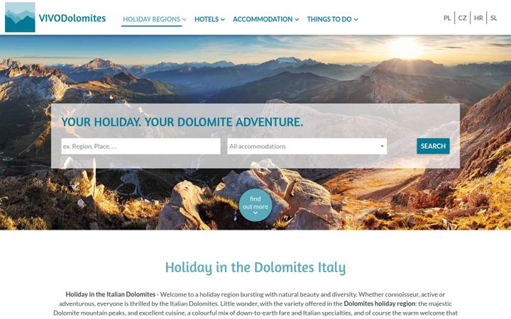 Screenshot of dolomites.org