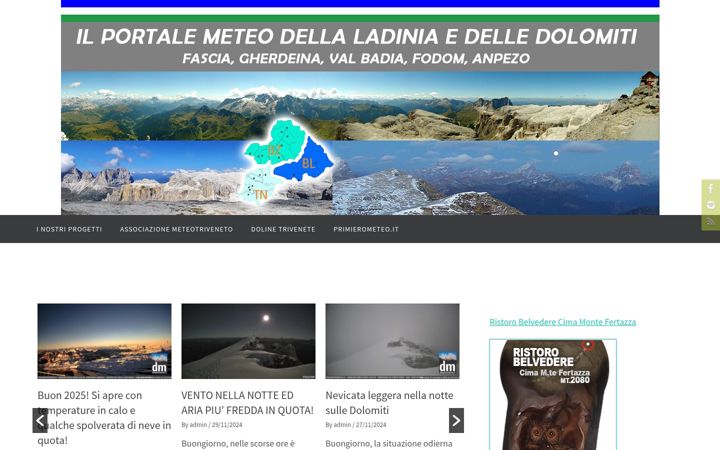 Screenshot ta' dolomitesmeteo.it