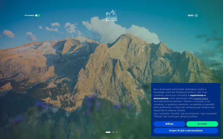 Screenshot ta' dolomitidasogno.it
