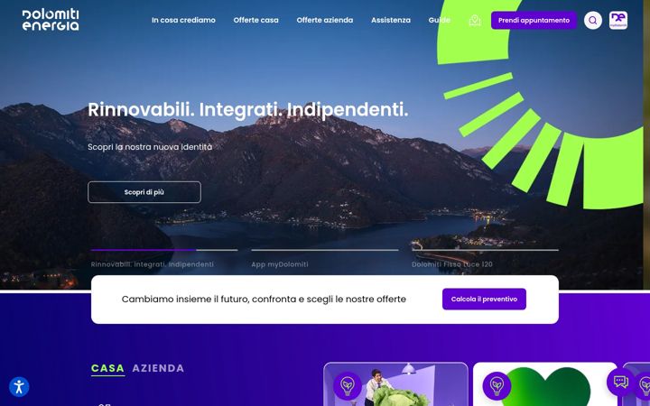 Snímek obrazovky dolomitienergia.it