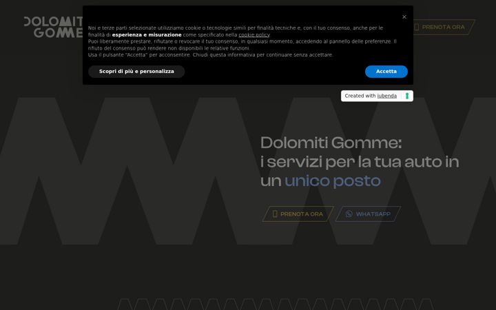 Screenshot ta' dolomitigomme.it