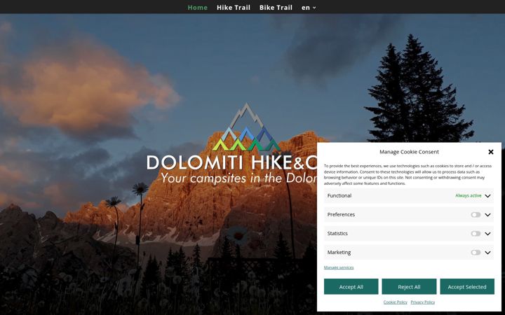 Screenshot ta' dolomitihikeandcamp.it