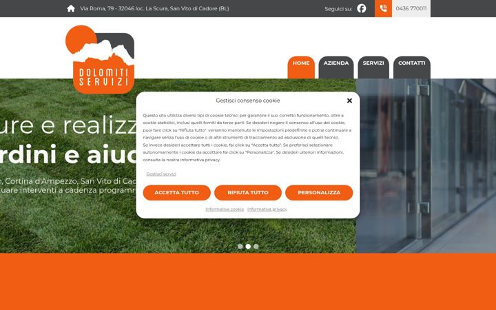 Screenshot of dolomitiservizi.it