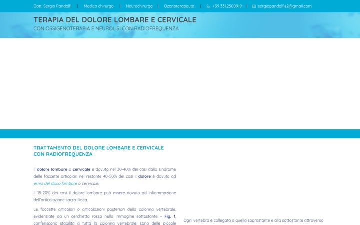 Screenshot of doloreschienalombare.it