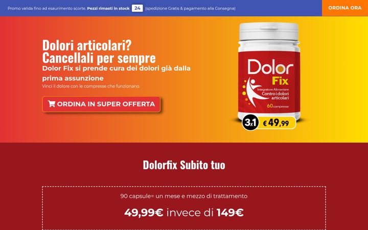 Screenshot of dolorfix.it