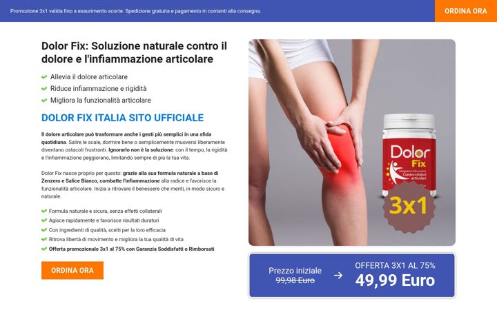 Screenshot of dolorfixitalia.com