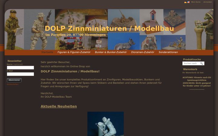 Screenshot of dolp-modellbau.de