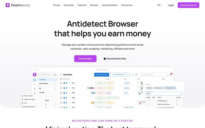 Screenshot of dolphin-anty.com