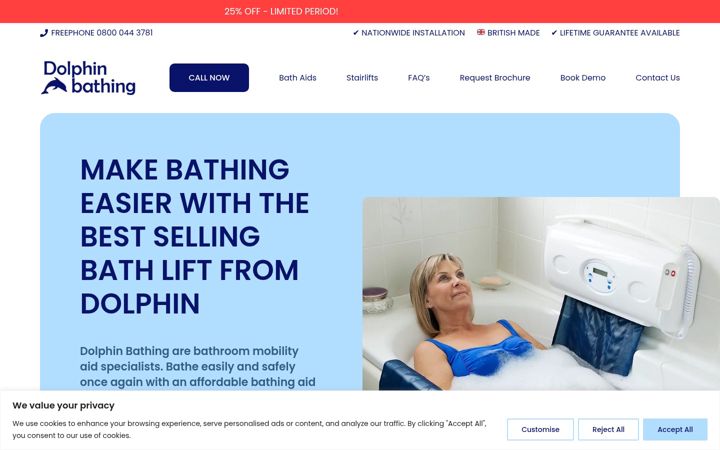 Screenshot of dolphinbathing.com