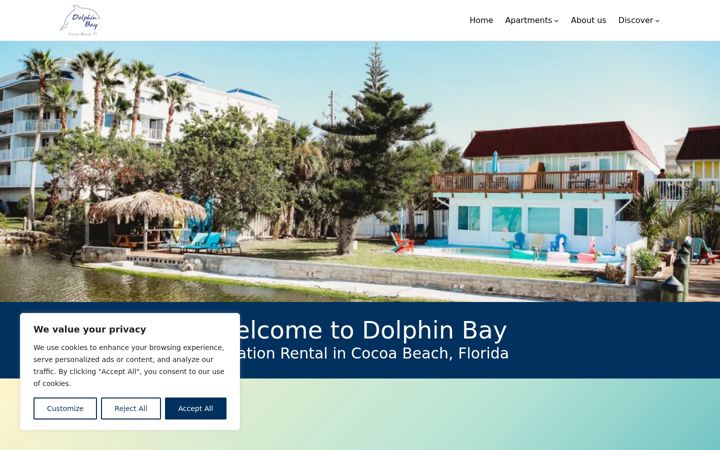 Screenshot of dolphinbaycocoabeach.com