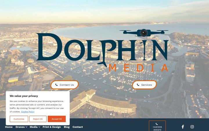 Screenshot of dolphinmedia.co.uk