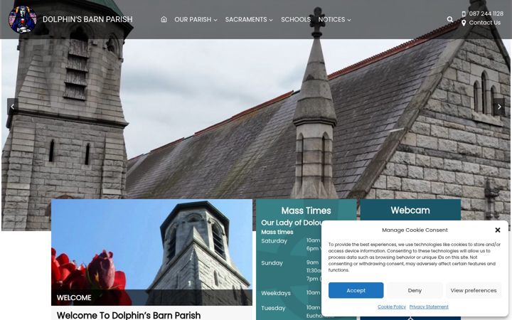 Screenshot ta' dolphinsbarnparish.ie