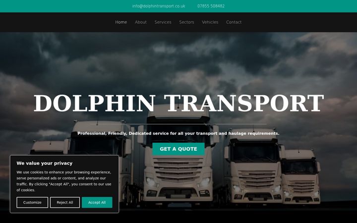 Screenshot of dolphintransport.co.uk