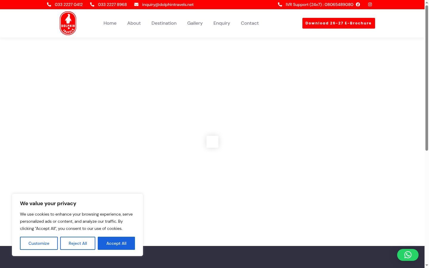 Snímek obrazovky baneru souhlasu zobrazeného před jakoukoli interakcí