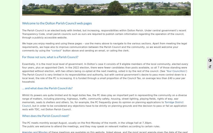 Screenshot of doltonparishcouncil.org.uk