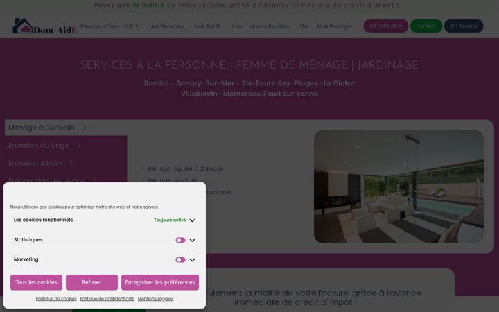 Screenshot von dom-aide.fr