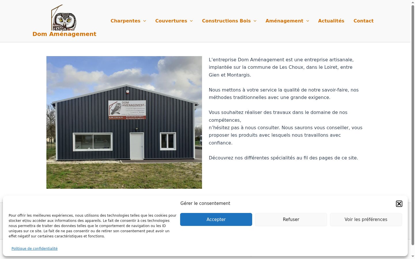 Screenshot des Einwilligungsbanners vor jeglicher Interaktion
