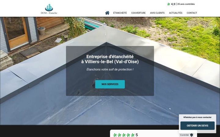 Screenshot von dom-etanche.fr