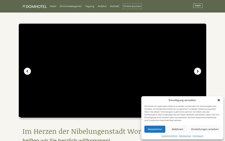 Screenshot of dom-hotel.de