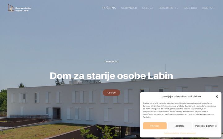 Screenshot of dom-labin.hr