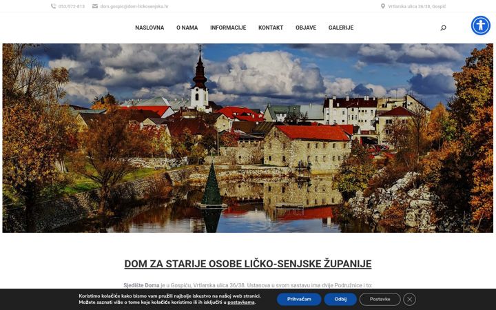 Screenshot of dom-lickosenjska.hr