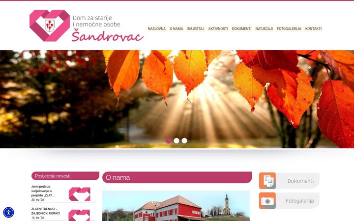 Screenshot of dom-sandrovac.hr