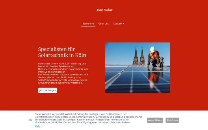 Screenshot of dom-solar.de
