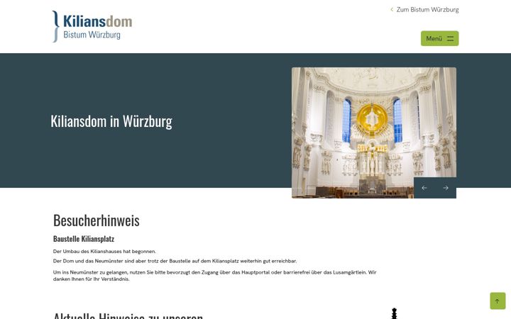 Screenshot di dom-wuerzburg.de