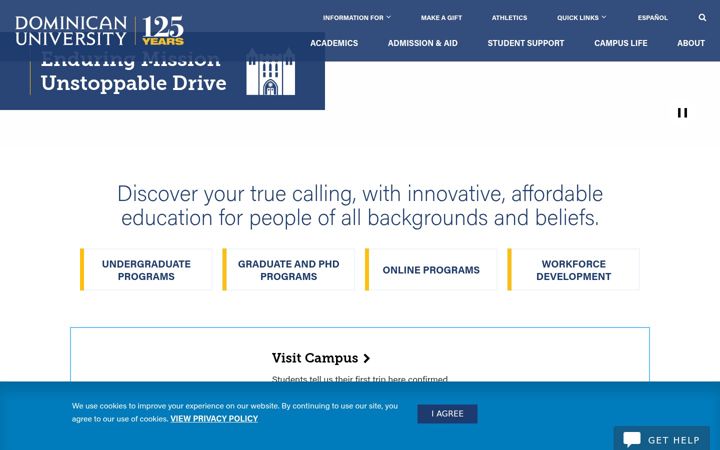 Screenshot of dom.edu