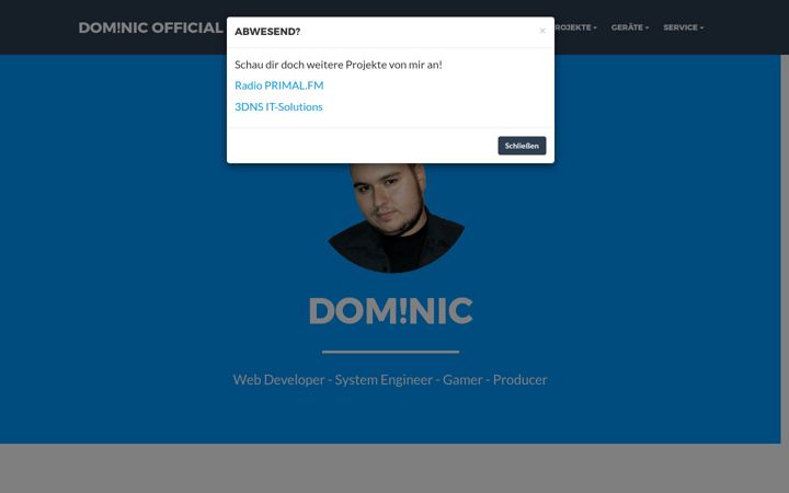 Screenshot of dom1nic.eu