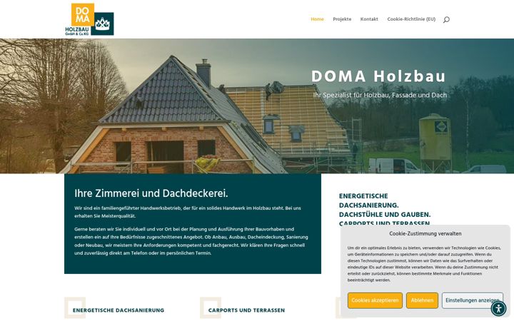 Screenshot of doma-holzbau.de