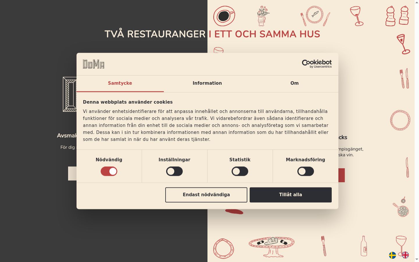 Sutikimo reklamjuostės, rodytos prieš bet kokią sąveiką, ekrano kopija