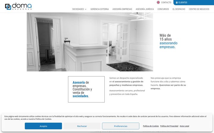 Screenshot of domaasesores.com