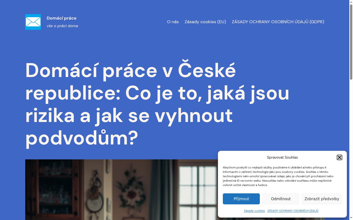 Zrzut ekranu banera zgody wyświetlanego przed jakąkolwiek interakcją