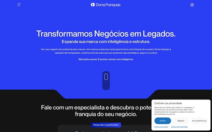 Screenshot of domafranquias.com.br