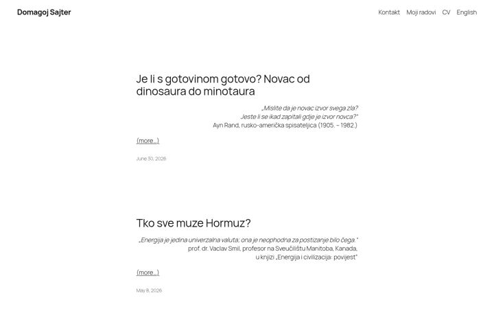 Screenshot of domagoj-sajter.from.hr
