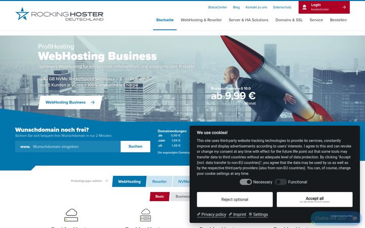 Screenshot of domain-and-webspace.com