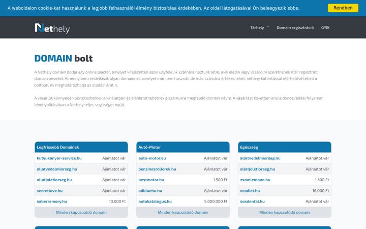 Screenshot of domain.bolt.hu
