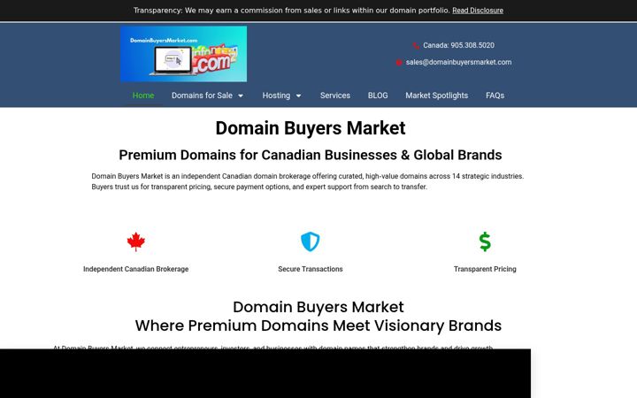 Screenshot of domainbuyersmarket.com