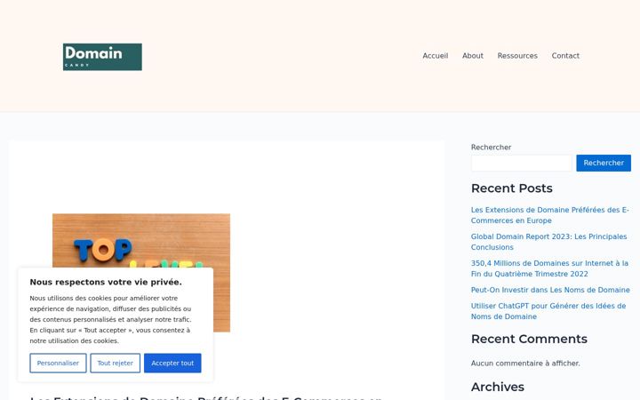 Screenshot of domaincandy.com